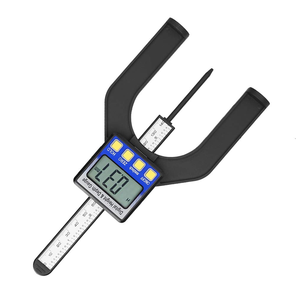 Medidor de profundidad digital 0-80 mm con base magnética para sierra de mesa