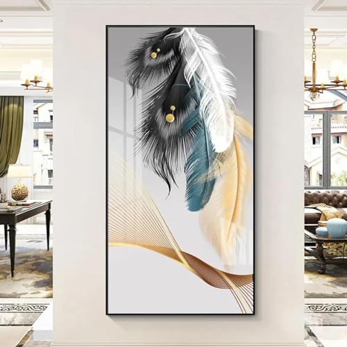 Affiches de plumes de luxe nordiques, art mural coloré pour votre salon