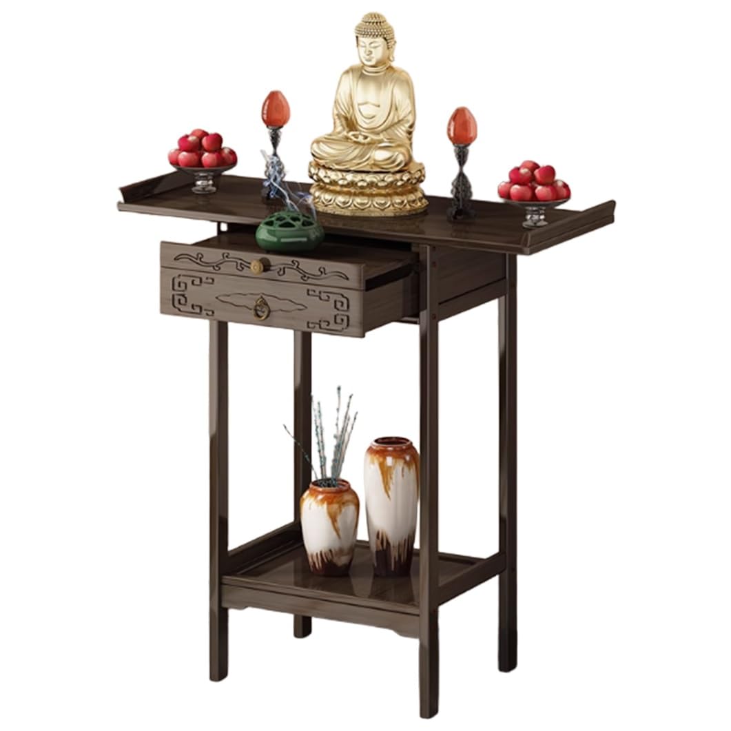 Table de méditation en bambou de qualité supérieure, meuble d'autel bouddhiste traditionnel 100cm