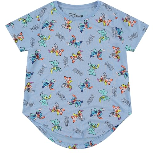 Image of Disney Lilo and Stitch Girls Short Sleeve T-Shirt- Stitch Girls Tee Sizes 4-16