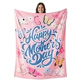 Battilo Gift for Mom from Daughter Son, Gifts for Mother, Mom Blanket, Mothers Day Blanket, Super Soft Flannel Throw Blankets for Bed Couch Sofa, 50' x 60', Pink