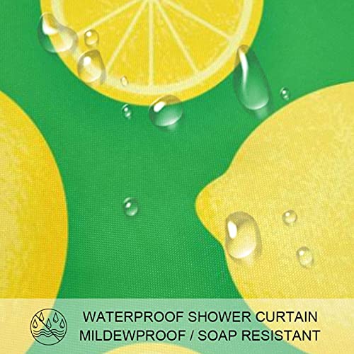 Rideau de douche de qualité supérieure motif citron vert sans odeur 152x183 - 4