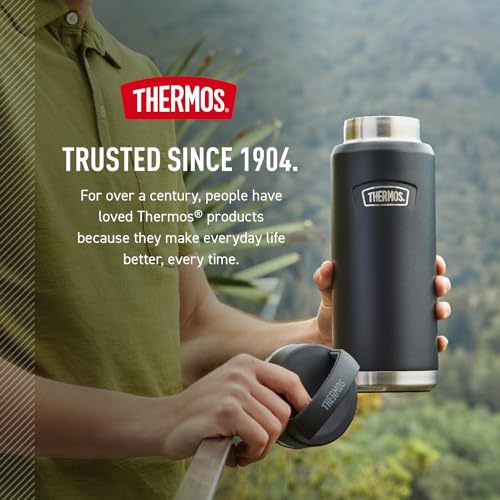 THERMOS ICON SERIES, Stainless Steel Dual Temperature Beverage Bottle, 40 oz, Graphite