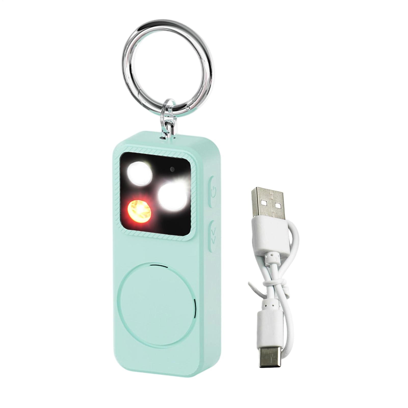 Alarma de Seguridad Personal,Recargable Autodefensa 150dB,Llavero de Alarma de Autodefensa y Seguridad | para Protección Mochila Cinturón Bolsillo Chicas Ancianos Viaje Diario