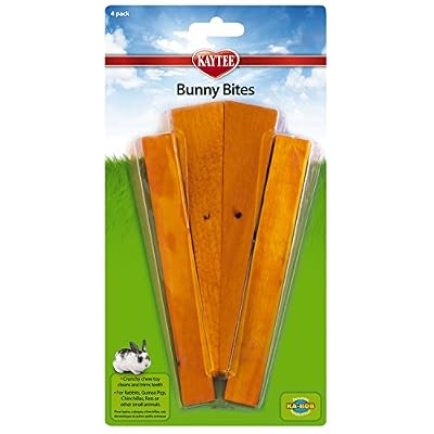 Super Pet Bunny Bites Pre-Drilled Wood Chew Treats for Pet Critters - 16 Total Chew(4 Packs with 4 per Pack)