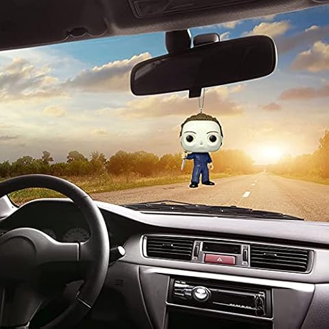 KCRPM Halloween Horror Movie Hanging Car Ornament, Gnome Pendant, Creative Horror Movie Zombies Dwarf, Scary halloween decorations (8) Cover