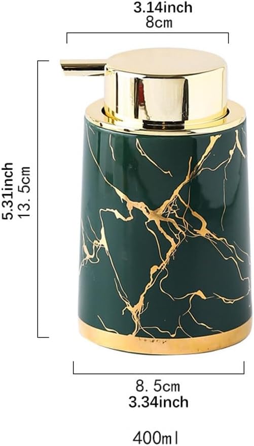 Kitchen Soap Dispenser Modern Home Ceramic Soap Dispenser Press Dispenser Bottle Lotion Liquid Bottle Shampoo Shower Gel Bottle Bathroom Soap Dispenser(A)