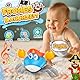 Krabbe Baby Spielzeug ab 6 12 18 Monate, Krabbe Kinderspielzeug ab 1 Jahr Babyspielzeug ab 6-12 Monate Tummy Time Toys Krabbelspielzeug Baby Elektronische Musikkrabbe für Junge Mädchen (Blue)