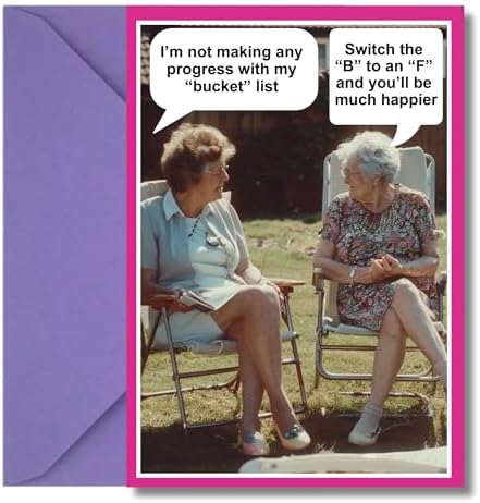 Funny Birthday Cards For Women Rude Bucket List Design Perfect For Best Friends Bestie