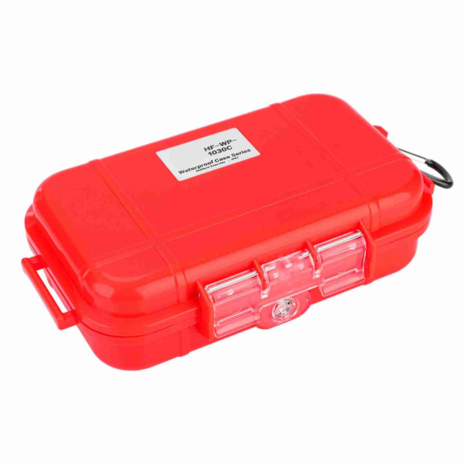 Outdoor Water Proof Storage Case, Outdoor Shockproof Survival Box with Inner Detachable Rubber Pad, ABS Airtight Outdoor Carry Box Container Portable, for Camping Outdoor