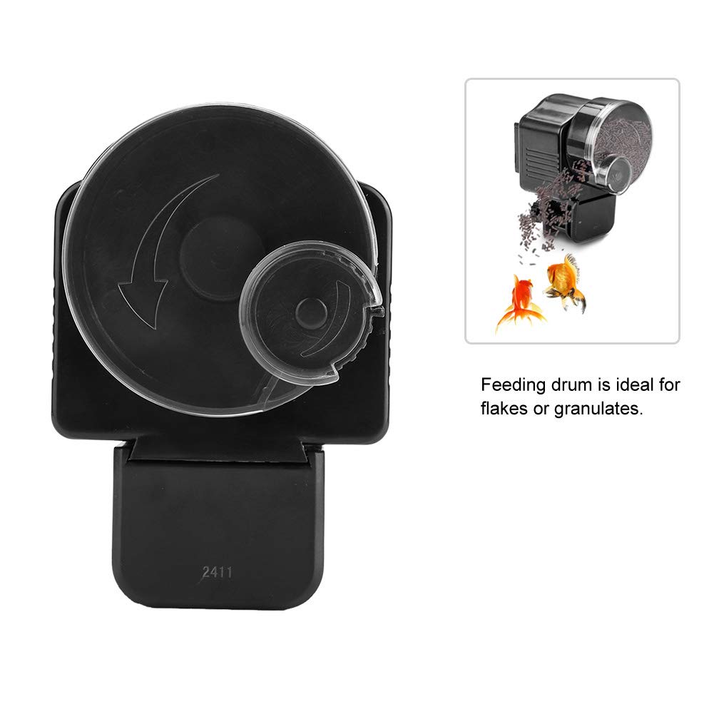 Joyzan Automatic Fish Feeder, Auto Feeding Food Dispenser Aquarium Programmable Electric Self Powered Battery Timer Vacation Holidays Small Turtle Tank Betta Flakes Pellet Strips Pond Weekend Day - image 4