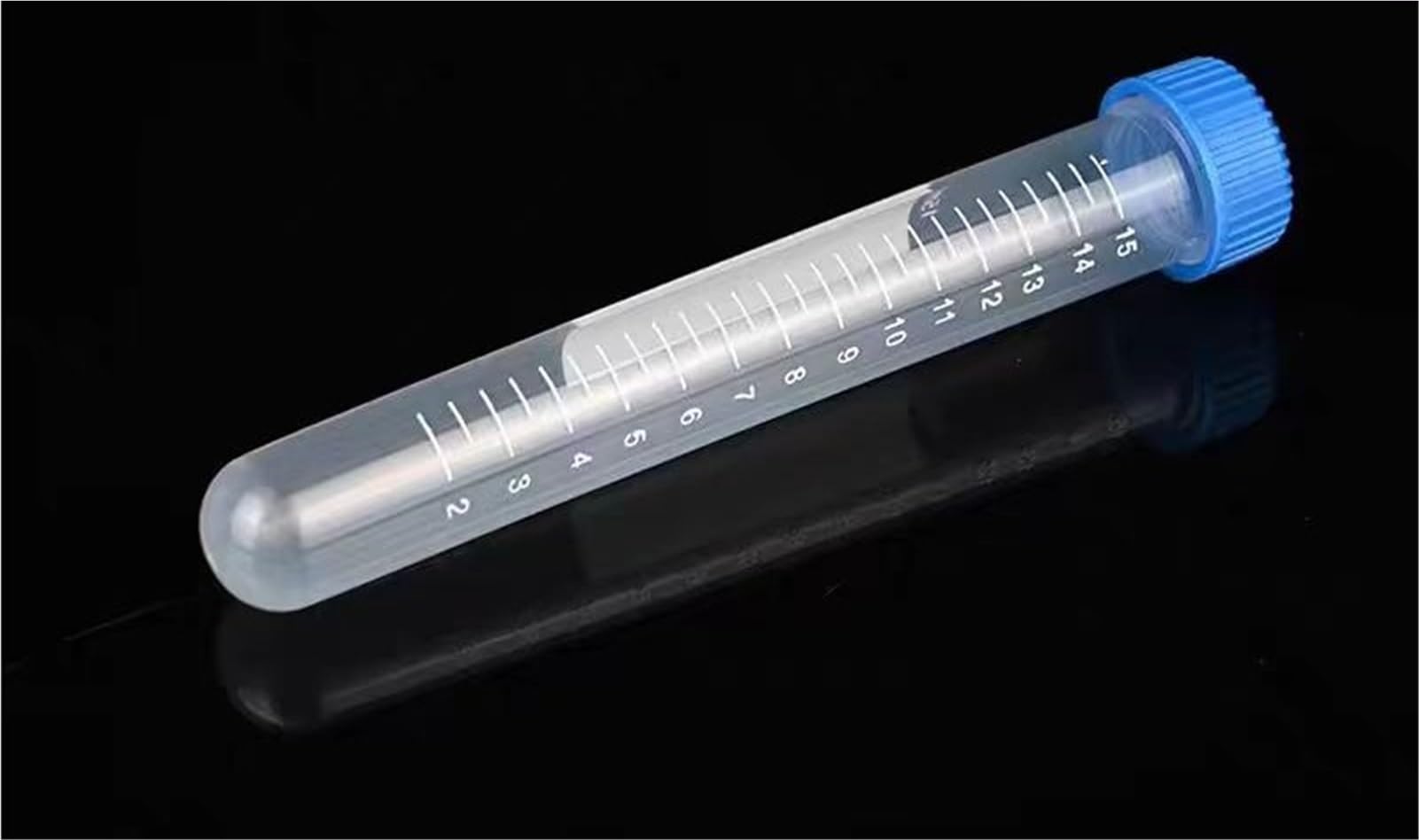 50 unids/Lote de Tubos de plástico de 15ml con Tapas, Viales de Muestra de microcentrífuga PP, Tubos de plástico de Fondo Redondo con Tapas, Tubo de centrífuga