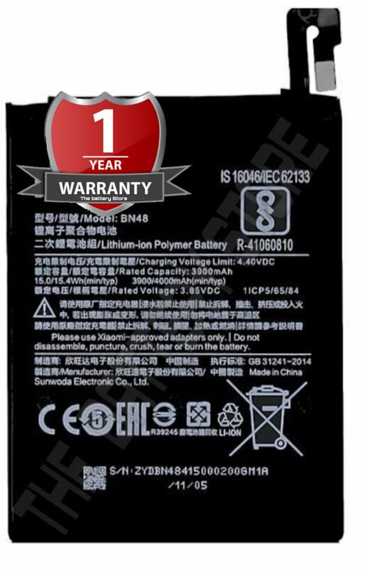 Image of THE BATTERY STORE Long Life Mobile Battery for Redmi mi Note 6 Pro Battery BN48 High Capacity Battery Backup Battery with 1 Year Warranty