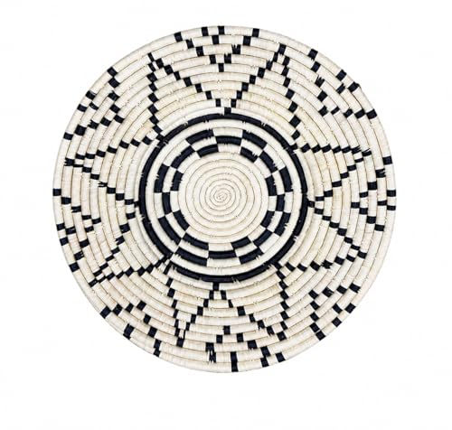 Handwoven African Basket Wall Decor Natural Raffia Hanging woven Decorative