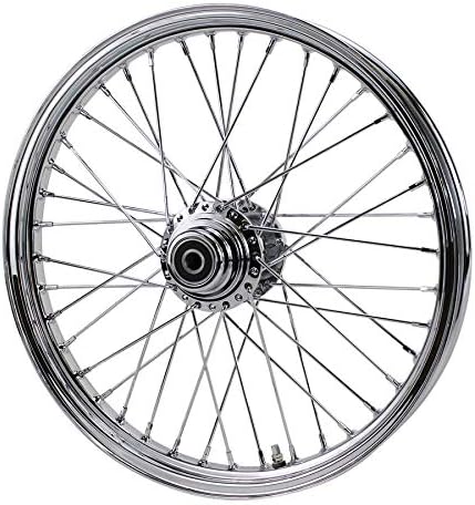 Miniatura 3 de Rueda delantera cromada de 40 radios de 21 x 2.15 pulgadas (se adapta a Harley Softail 2000-2006, Dyna FXDWG 2000-2005)