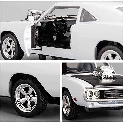 Image of DARVICE Exclusive Alloy Die Cast Metal Car 1:32 Scale Model Fast and Furious Pull Back Diecast Pullback Toy car with Openable Doors & Light, Music Toy Car for Kids