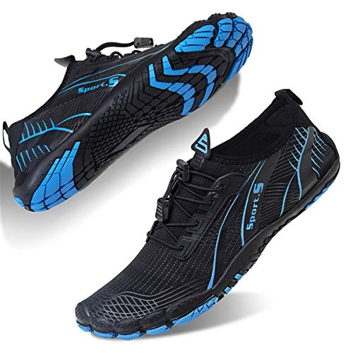 Image of Water Shoes for Men Barefoot Quick-Dry Aqua Sock Outdoor Athletic Sport Shoes for Kayaking, Boating, Hiking, Surfing, Walking