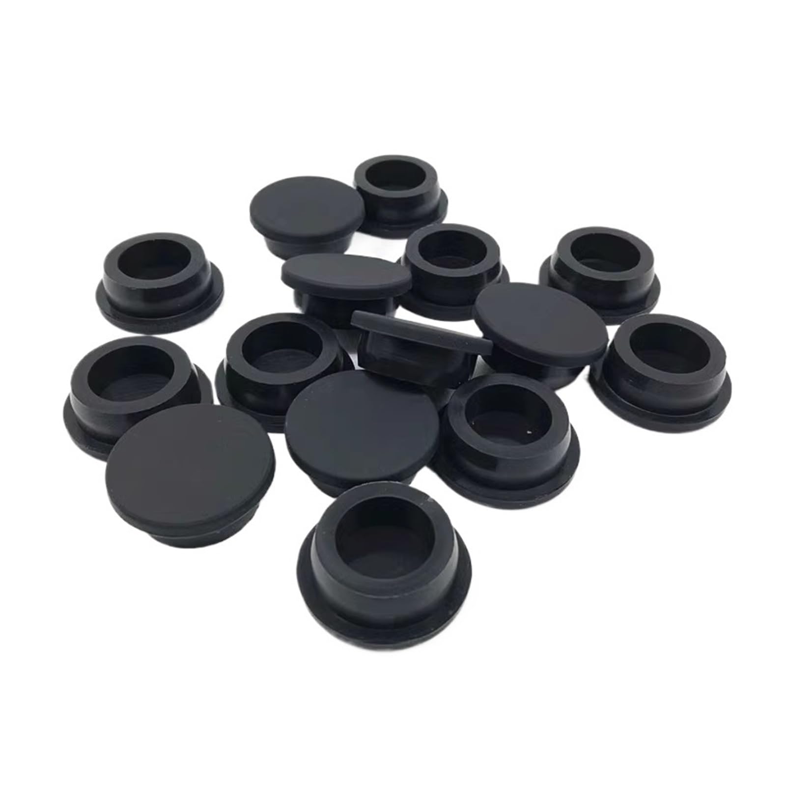 Silicone Rubber Hole Plug, Silicone Plug, Circular Rubber, Elastic Sealing, Pipe Aperture 6.8mm-161.5mm(Black,46.3mm-1pcs)
