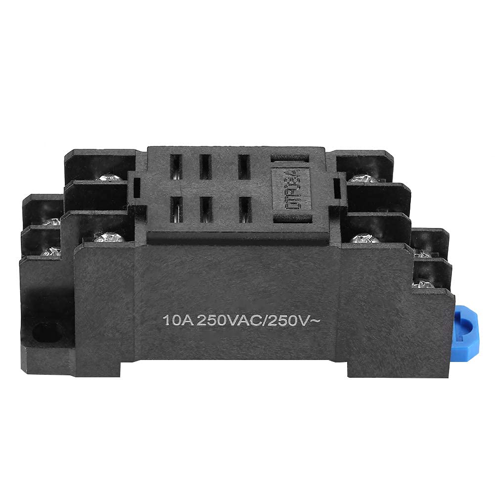 Zócalo de Base de Relé 8 Pines Zócalo de Base de Relé de Potencia para Relé de Tiempo JQX-13F LY2N-J HH62P