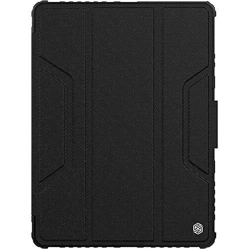 Saharacase Heavy Duty Folio Case For Apple Ipad 10.2" (9Th Generation 2021) (8Th Generation 2020) [Shockproof Bumper] Rugged Protection Antislip Foldable Kickstand - Black #TOP24