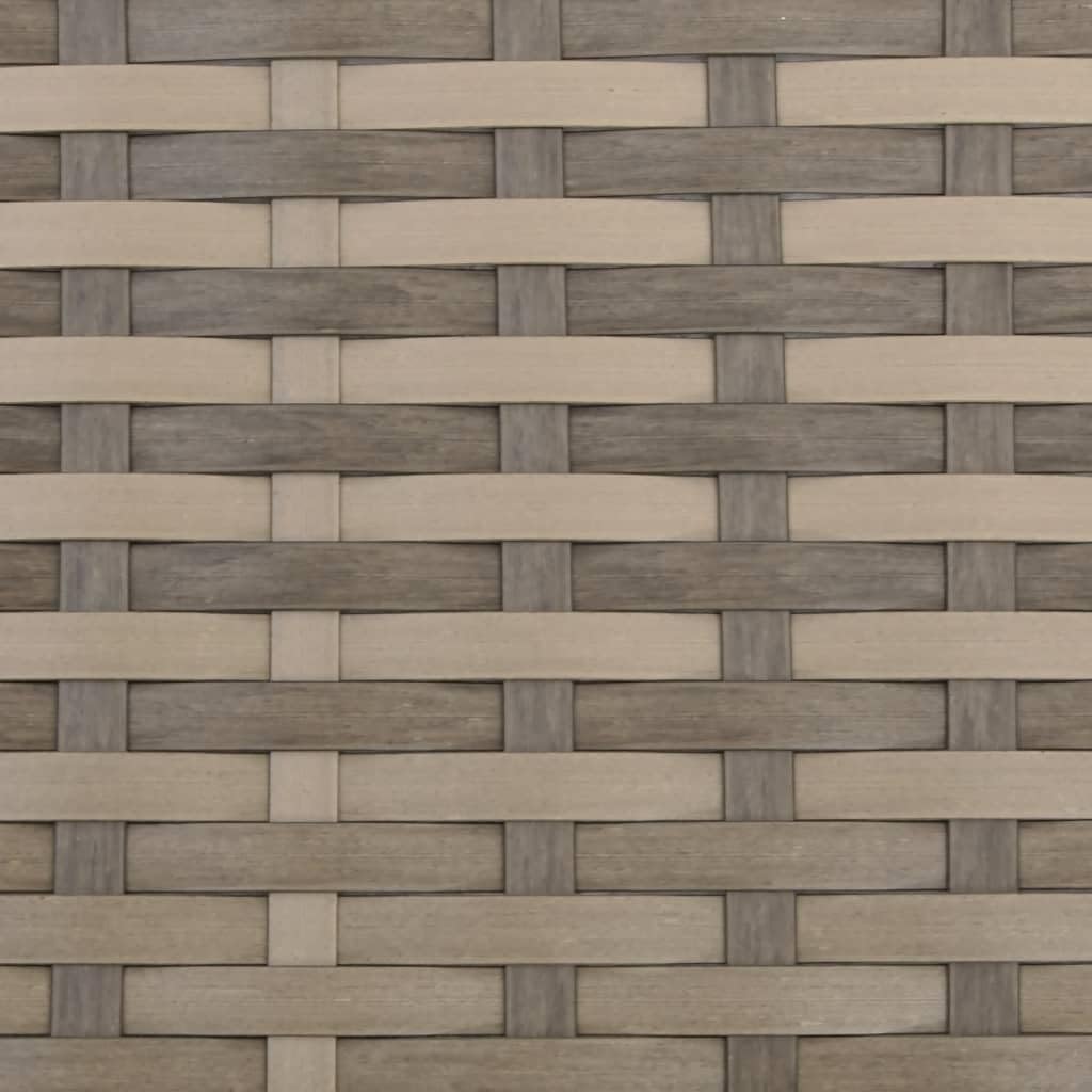 vidaXL Poltrona da Giardino con Poggiapiedi Polyrattan Marrone Chiaro