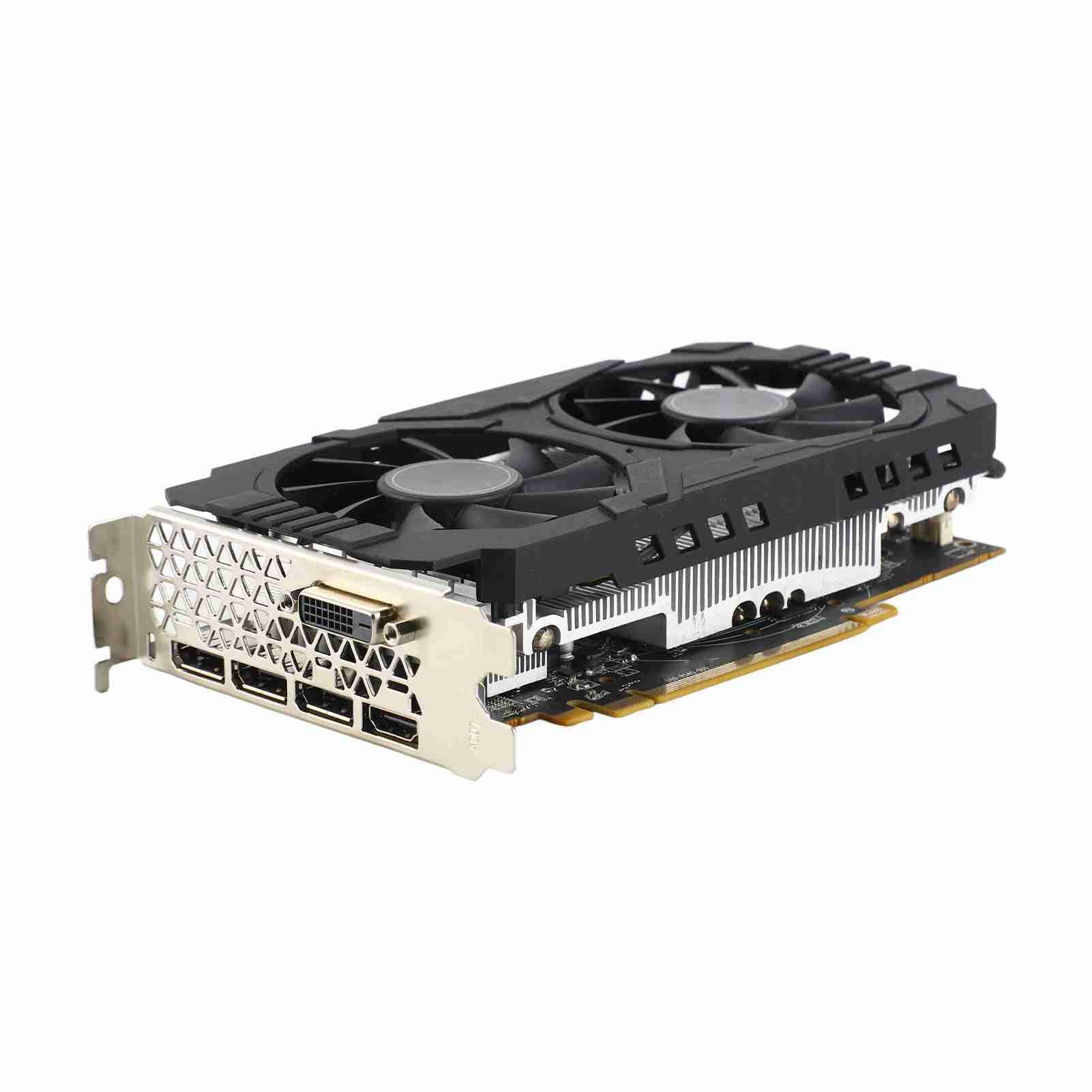 Akozon Grafikkarte RX 580-Grafikkarte 8 GB GDDR5 256-Bit-Grafikkarte Unterstützt 8K 2 Kühlventilatoren 16 PCI-Express Gaming-Grafikkarte 3.0