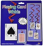 Beistle 57829 5-Pack Playing Card Whirls, 3-Feet 4-Inch