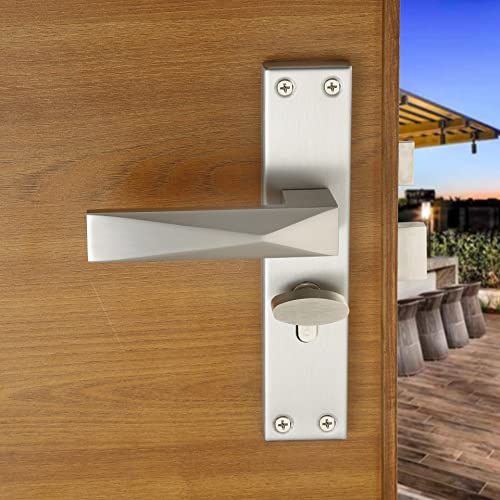Image of LAPO Mortise Door Lock for Home Main Door & Bedroom with Handle, Left-Right Fit 30-50mm Door Home Office Hotel, Heavy-Duty 60mm Cylinder, 45x45mm Body, 3 Brass Keys | Matt Finish | CY-131