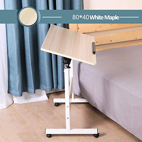Preisvergleich Produktbild Klappschreibtisch Laptop Schreibtisch Bettschreibtisch Einfaches mobiles Heben Schüler lernen Schreibtisch Praktischer Klapptisch-Weiß_80x40cm