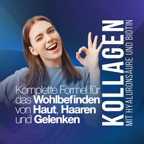 Kollagen Kapseln mit Hyaluron und Biotin – Hochdosierter Kollagen Komplex 2000 mg 240 Tabletten mit Vitamin...