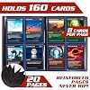 4 Pocket Trading Card Album- Holofoil Red Binder w Padded Side Loading Pockets, AntiTheft Anti-Drop-TCG Collector Storage Organizer for 160 Cards-Compatible with Pokemon & All Major Trading Card Games