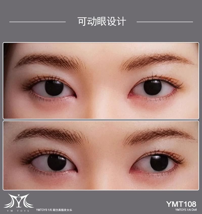 Amazon.co.jp: YMTOYS 1/6 美人 ヘッド美少女 眼球可動 アクション