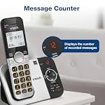 VTech VG232-2 Cordless Phone with Answering Machine - 2 Handsets, Large Backlit Display, Big Buttons, Full-Duplex Speakerphone, Caller ID, 14-Min Digital Answering System, Easy Setup - Silver/Black - Image 5
