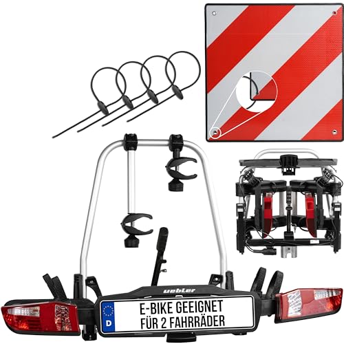 Uebler Fahrradträger Auto Kupplungsträger X21 S 60° für 2 Fahrräder E-Bike MTB faltbar inklusive reflektierende Warntafel 50x50cm + 4 Spanngummis Uebler Fahrradträger Auto Kupplungsträger X21 S 60° für 2 Fahrräder E-Bike MTB faltbar inklusive reflektierende Warntafel 50x50cm + 4 Spanngummis
