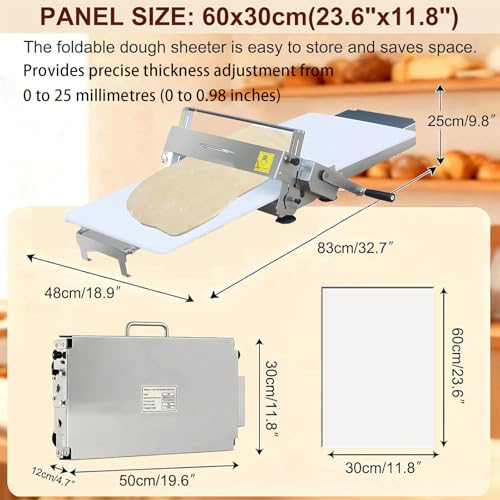 Laminadora de masa manual ajustable para estirar sin esfuerzo 3