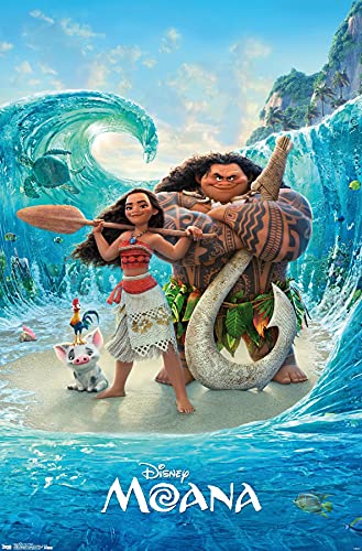 Disney Moana - Ocean Floor Wall Poster, 34L" x 22.4W", Premium Unframed Version