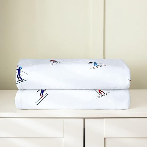 Miniatura 3 de Manta de franela de esquí de invierno para niños y adultos, amantes de los deportes extremos al aire libre, manta de franela transpirable de felpa