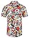 COOFANDY Mens Hawaiian Shirts Short Sleeve Casual Button Down Tropical Beach Shirt