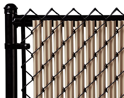 Ridged Slats Made in America Slat Depot Single Wall Bottom Locking Privacy Slat for 3', 4', 5', 6', 7' and 8' Chain Link Fence (4ft, Beige)