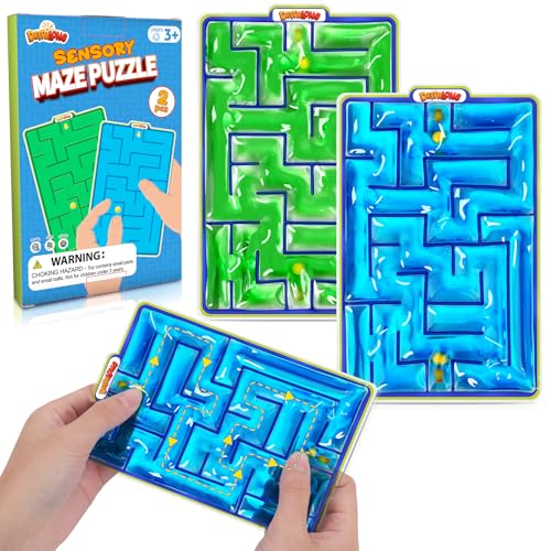 Image of Sensory Toys Fidget Marble Maze - 2 Pack Gel Filled Sensory Items for Kids Children Teens Autism | Sensory Autistic Calming Toys for Preschool Classroom | Gifts Prizes for Kids Classroom