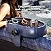 STAR SPLASH Adjustable Hot Tub Table Tray – Heavy-Duty, Nonslip Drink Caddy with Cup Holders - Clamps to Side of Aboveground Bathtub, Spa – Outdoor Patio Accessories and Supplies, 17x10x4 in.