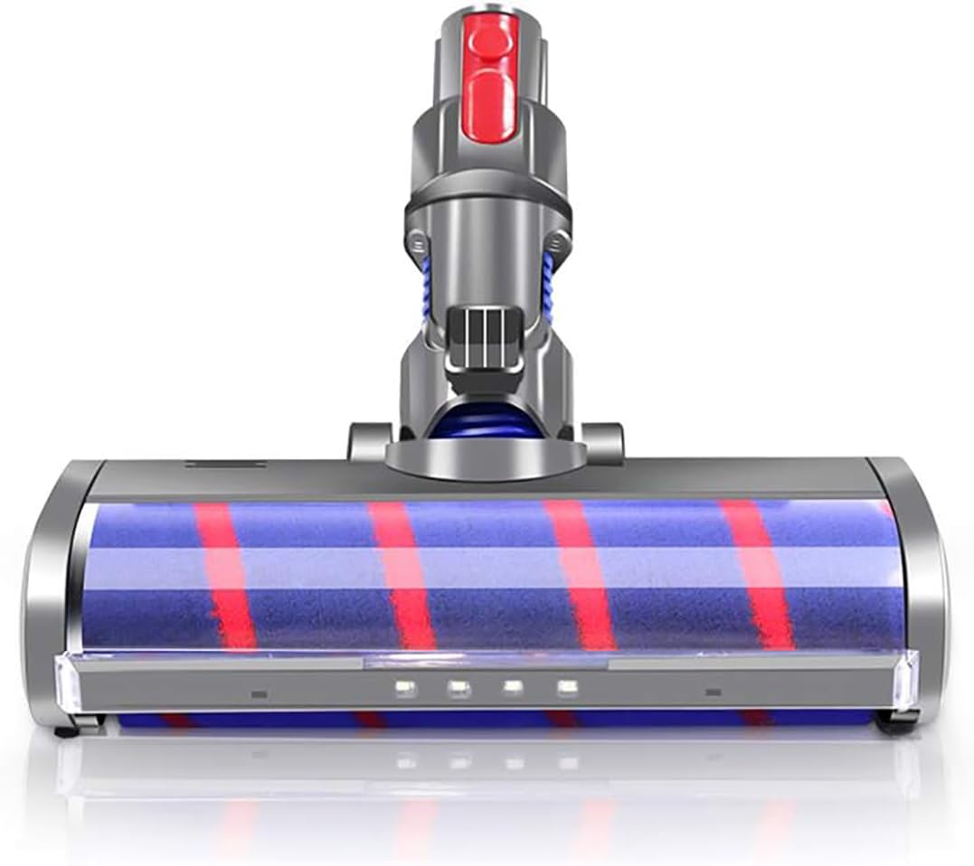 Cepillo Motorizado Recambios Cepillo para Dyson, Cabezal Limpia Colchones Cepillo Suave para Dyson V7 V8 V10 V11 V15 Aspiradora, Cabeza del Motor Boquilla de Turbina con 4 LED