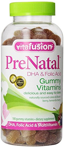 Vitafusion Prenatal DHA and Folic Acid Gummy Vitamins, 180 Count