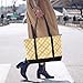 Gingham Plaid Fashion Briefcase Bag for Women with Zipper Work Handbags for Ladies with cartera para laptop de mujer