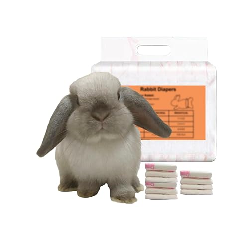 Leak-Proof Bunny Diapers for Rabbits, Disposable Pet Rabbit Diapers, Adjustable