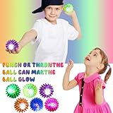 12 Stück Flummies-Igelball für Kindergeburtstag - LED-Leuchtball Jump Ball, Leuchtspielzeug als Kleine Gastgeschenke
