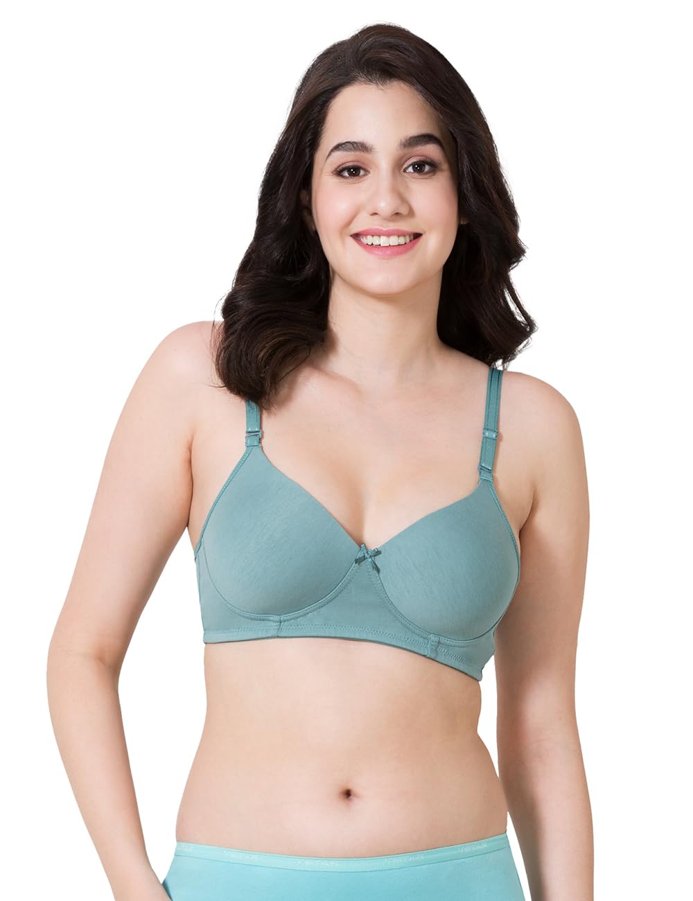 Medium Coverage Padded T-Shirt Bra MV02 | Seamless Non-Wired Back Closure Anti-Bacterial Bra with Soft Seal Hook & Eye, Moisture-Wicking Fabric, and Detachable Straps-image-47
