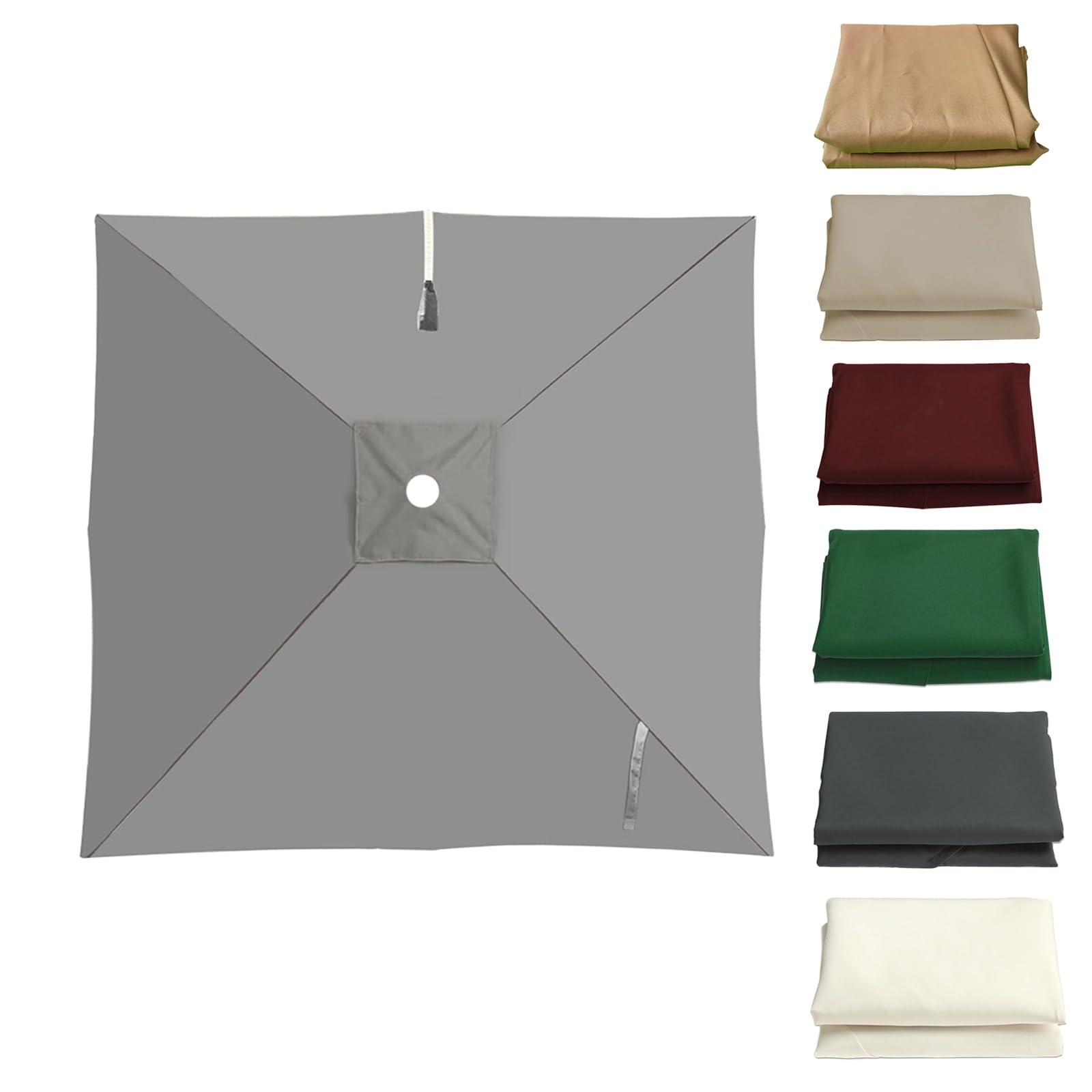 LIYI929GP 3X3 2.5X2.5 4X3m Auvent De Remplacement pour Parasol 8Baleines, Durable Carré Housse De Rechange pour Parapluie Déporté Excentrique, Toile Protection Solaire AntisUV Imperméable(Topaz,3X3m)
