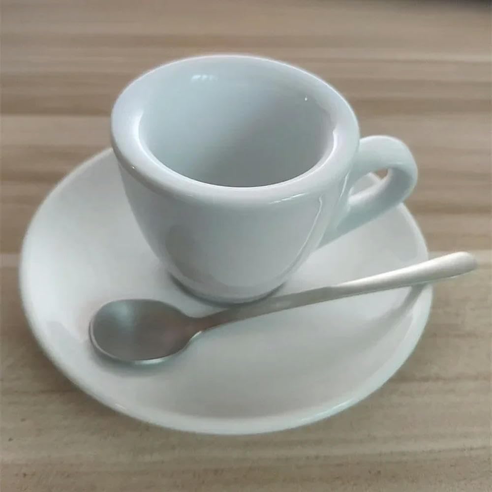 Meifulle 1 Set 60Ml Italian Espresso Cup Saucer Set Professional Contest Level Latte Coffee Mug Ceramic Thick Cappuccino Tumbler