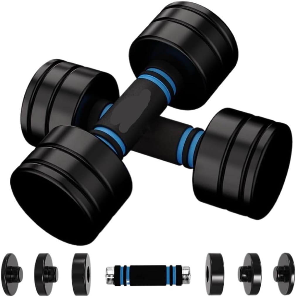 Dumbbel Adjustable Black Dumbbell Set Pair Steel Dumbbells With Foam Handles Home Gym Exercise Dumbbells Barbell, 20kg 30kg